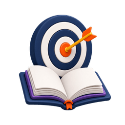 Open book and bullseye representing focused skills training